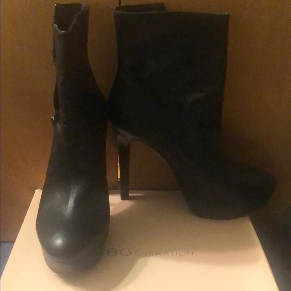 Black Leather Booties